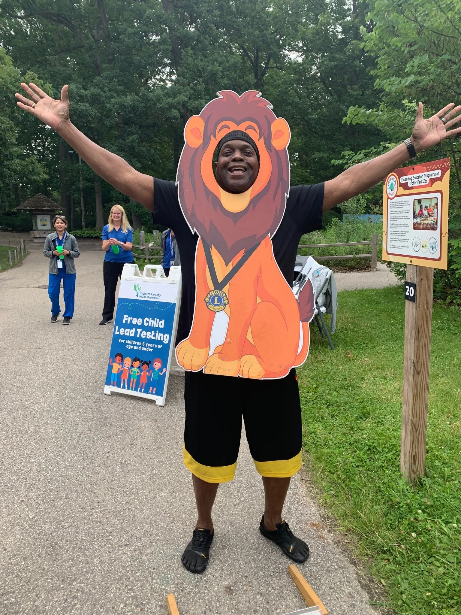 Person in costume at outdoor event