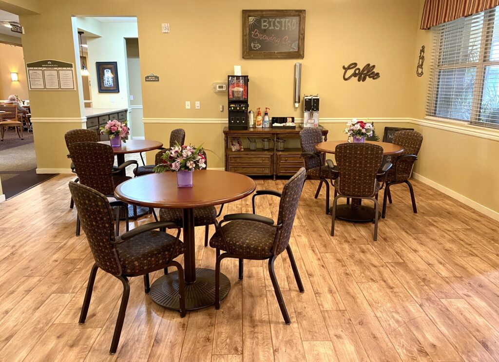 Dining area with tables and chairs