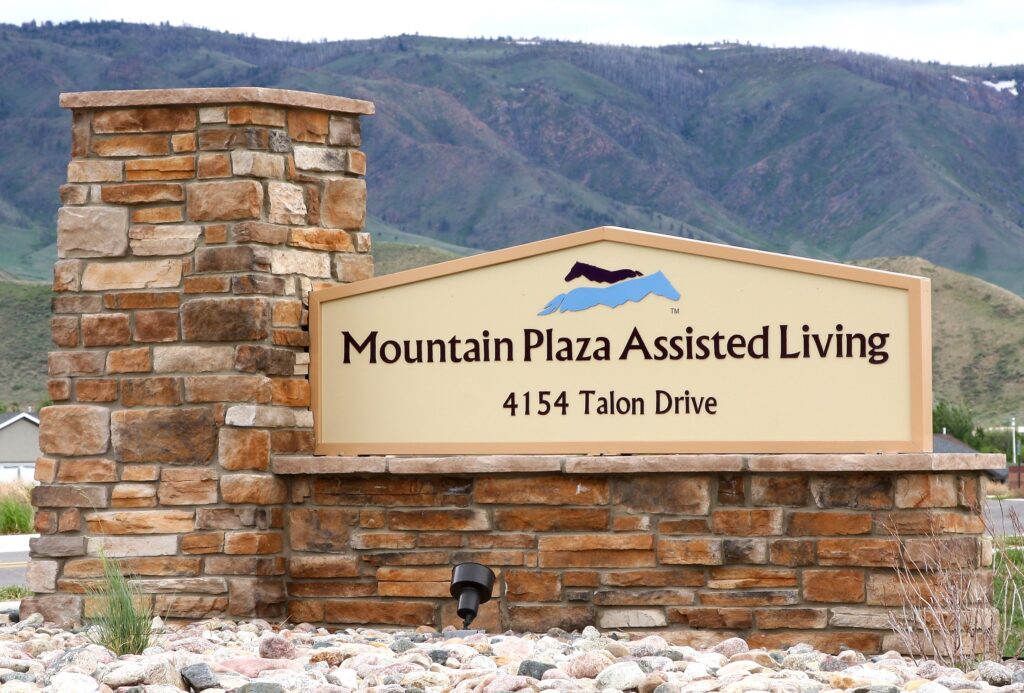 Mountain Plaza Assisted Living sign