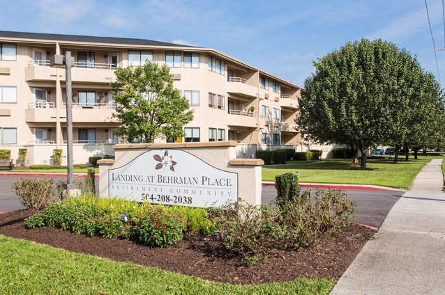 Exterior view of a retirement community building.