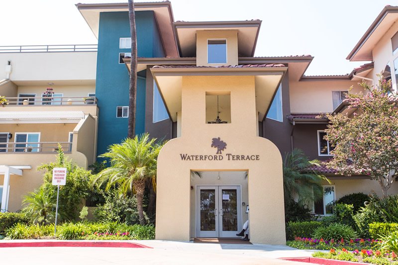 Exterior view of the Waterford Terrace building
