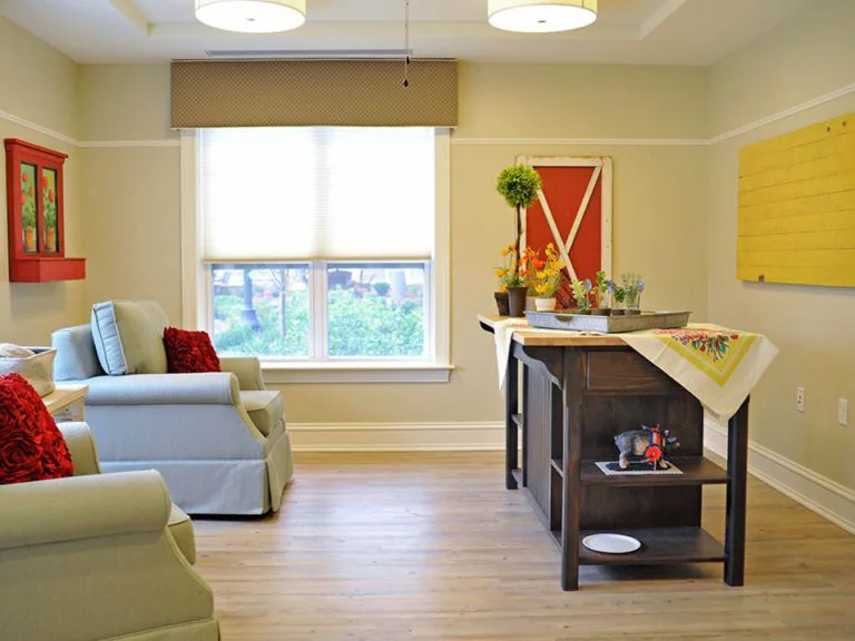 Cozy common area with natural light and decor
