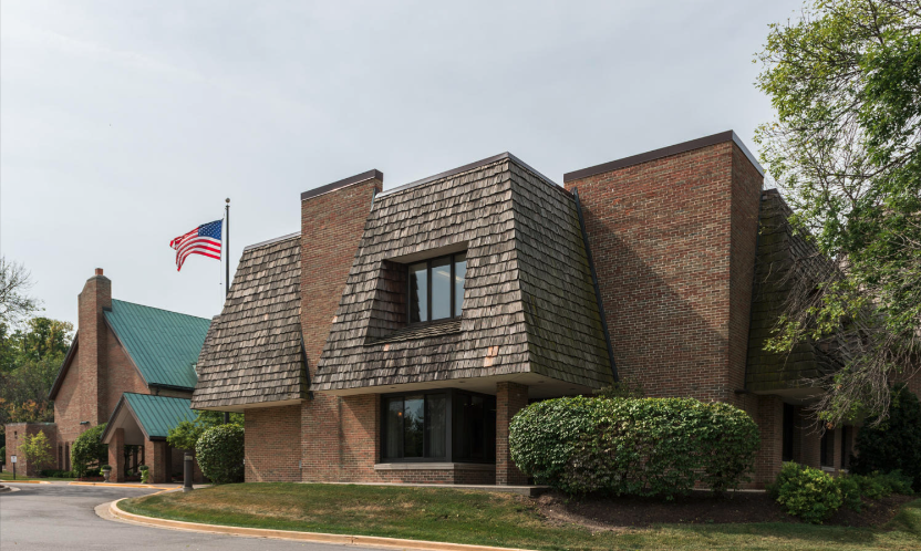 Exterior view of a rehabilitation and healthcare facility