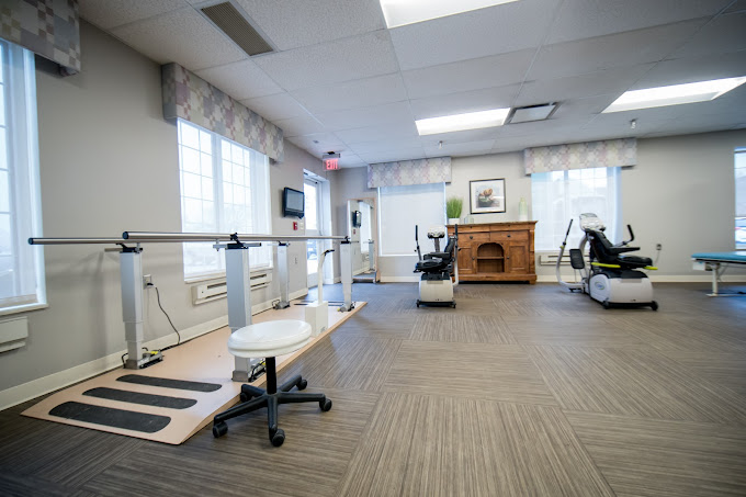 Rehabilitation gym with exercise equipment