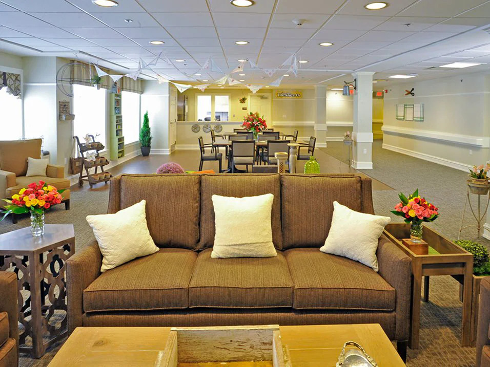 Cozy common area with seating and decor