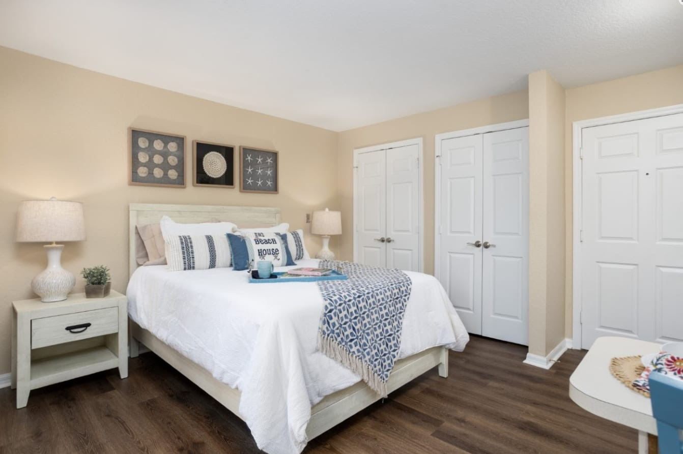 Cozy bedroom in a senior living facility