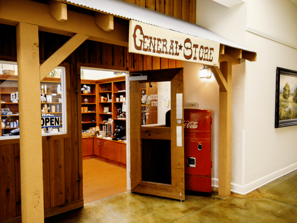 Interior of a general store area in the facility