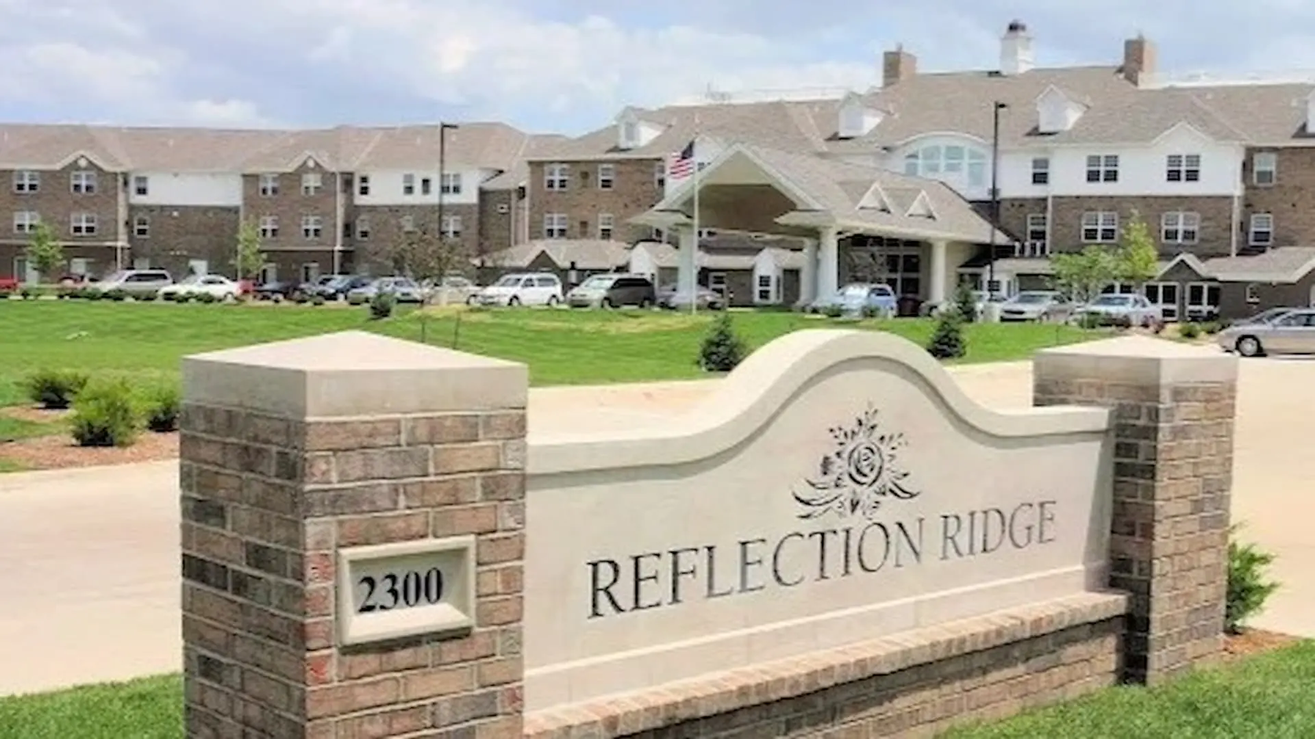 Front entrance of Reflection Ridge Retirement Community