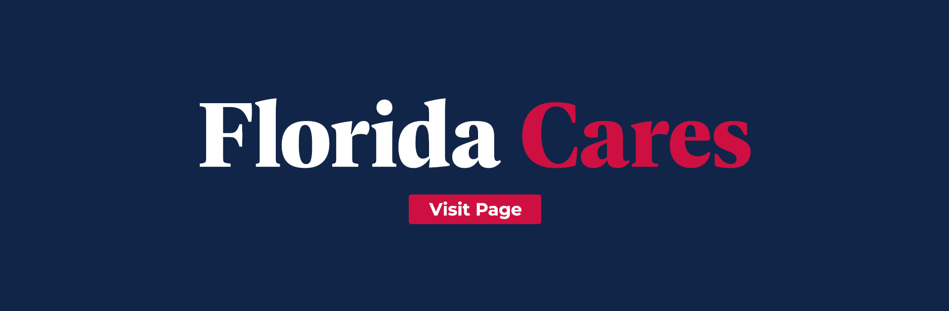 Florida Cares logo on a blue background