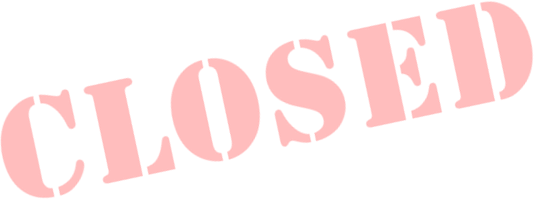 Red closed sign
