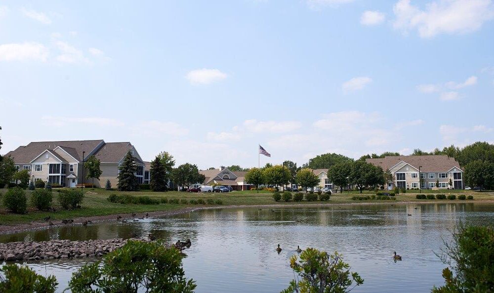 View of the facility's exterior and landscaped grounds
