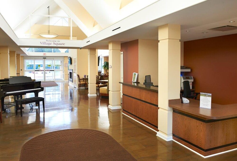 Interior view of a welcoming reception area