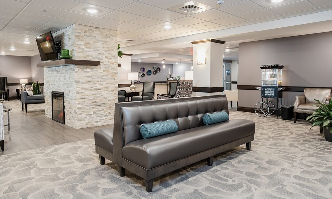Interior common area with seating and decorations