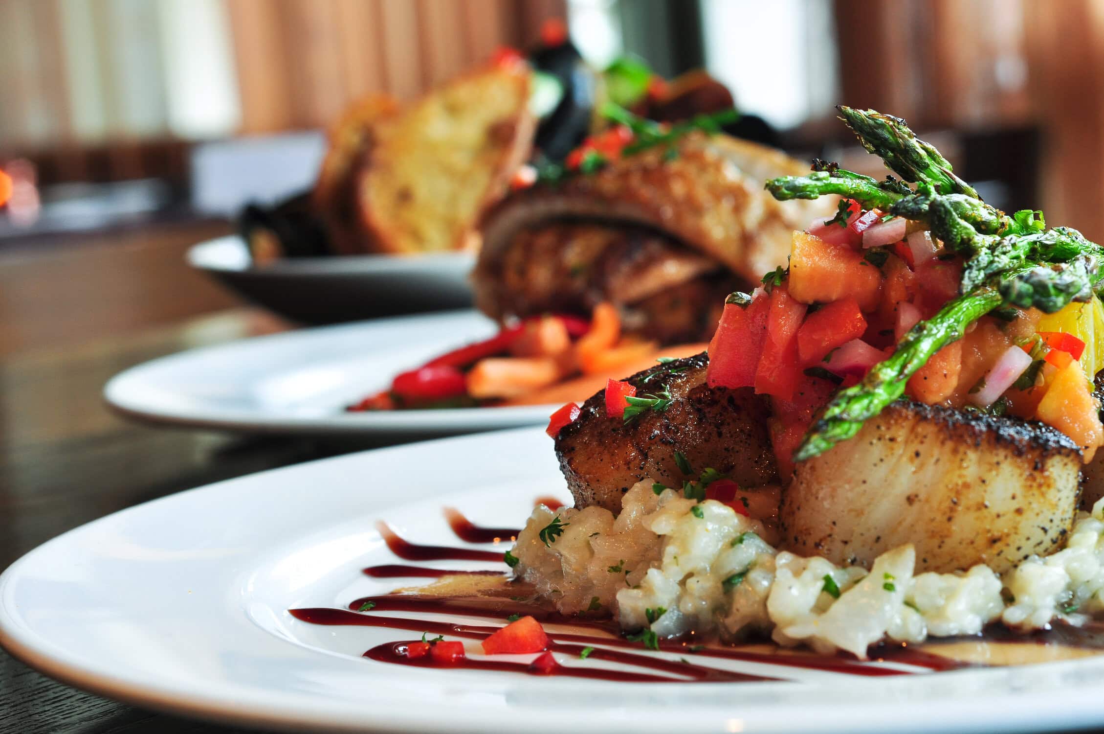 Artfully plated gourmet food dish