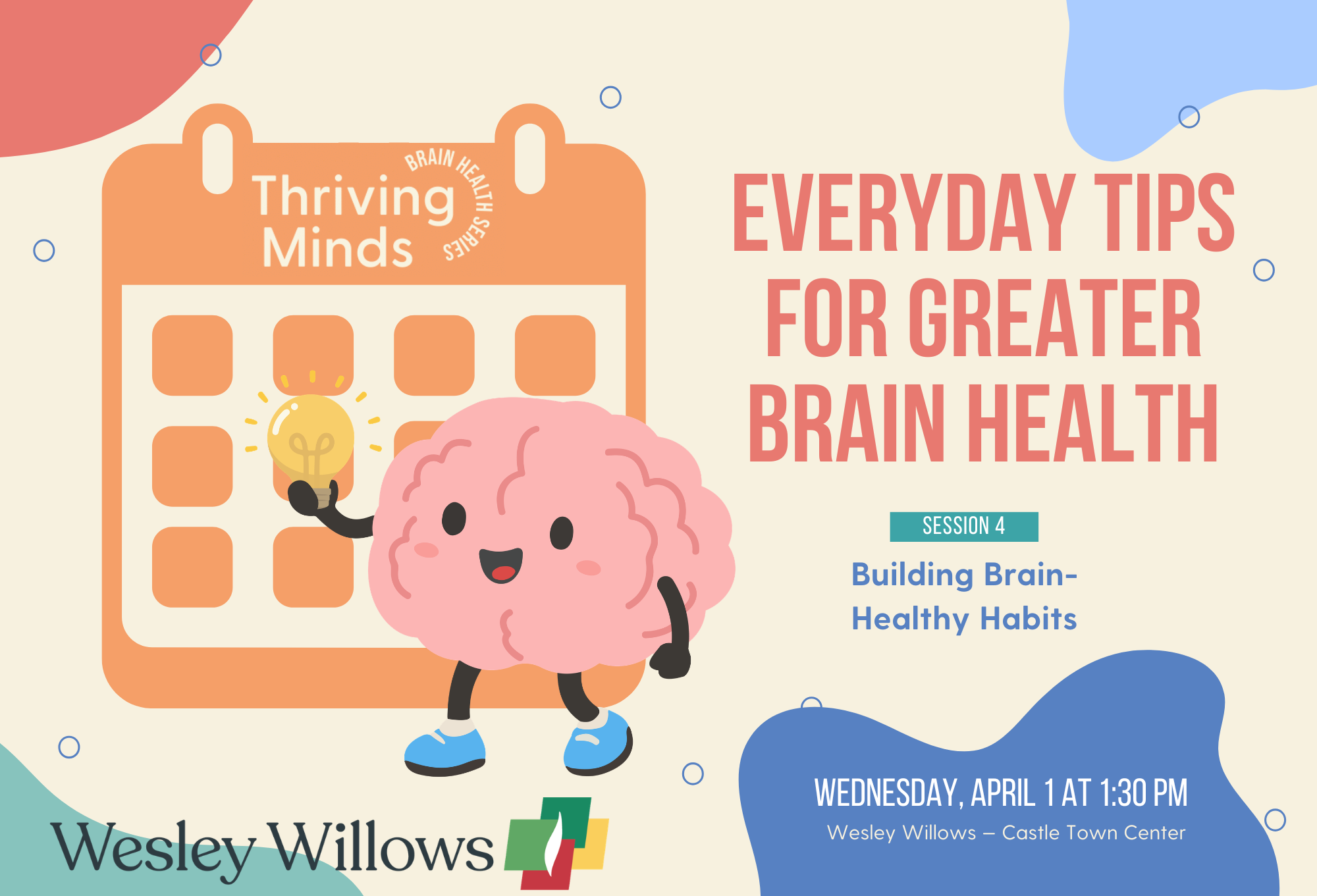 Graphic promoting a brain health session