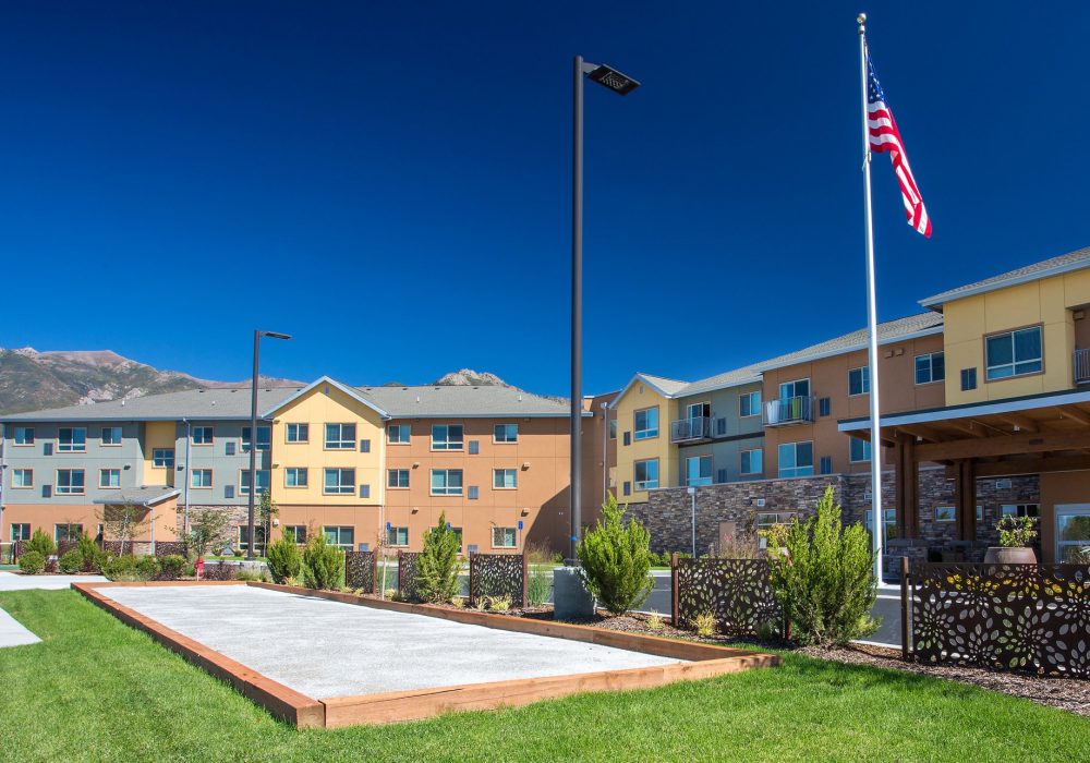 Outdoor view of Fairwinds Woodward Park facility