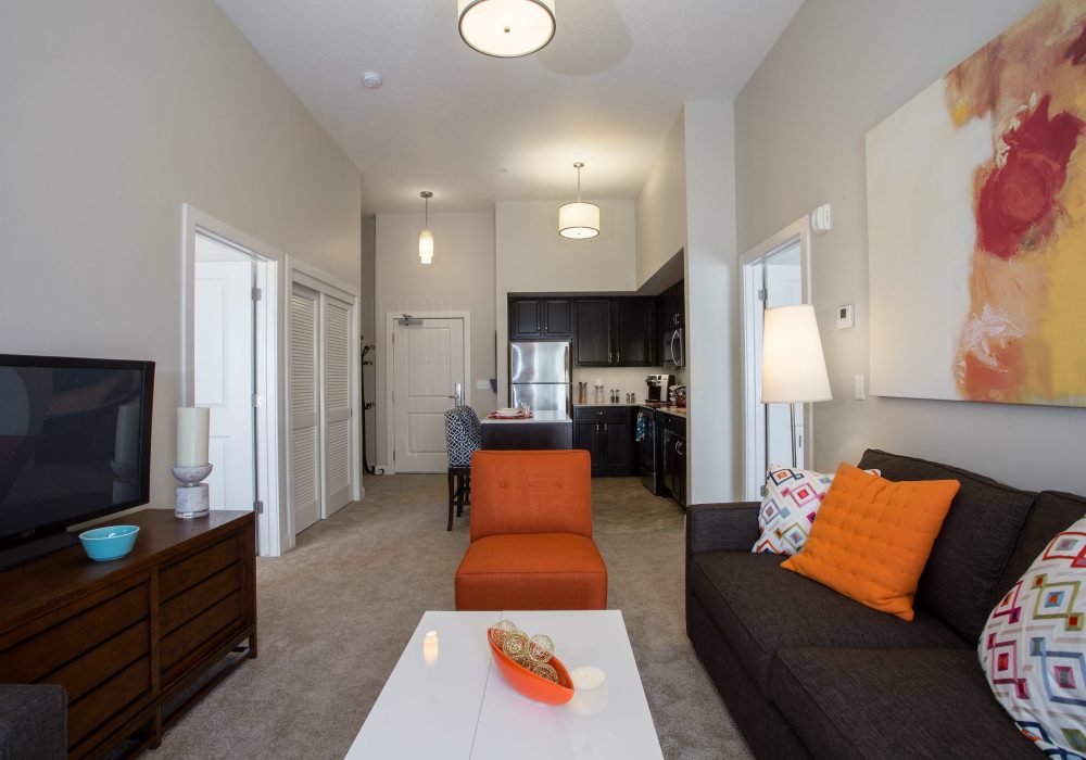 Bright and inviting interior living space with modern decor