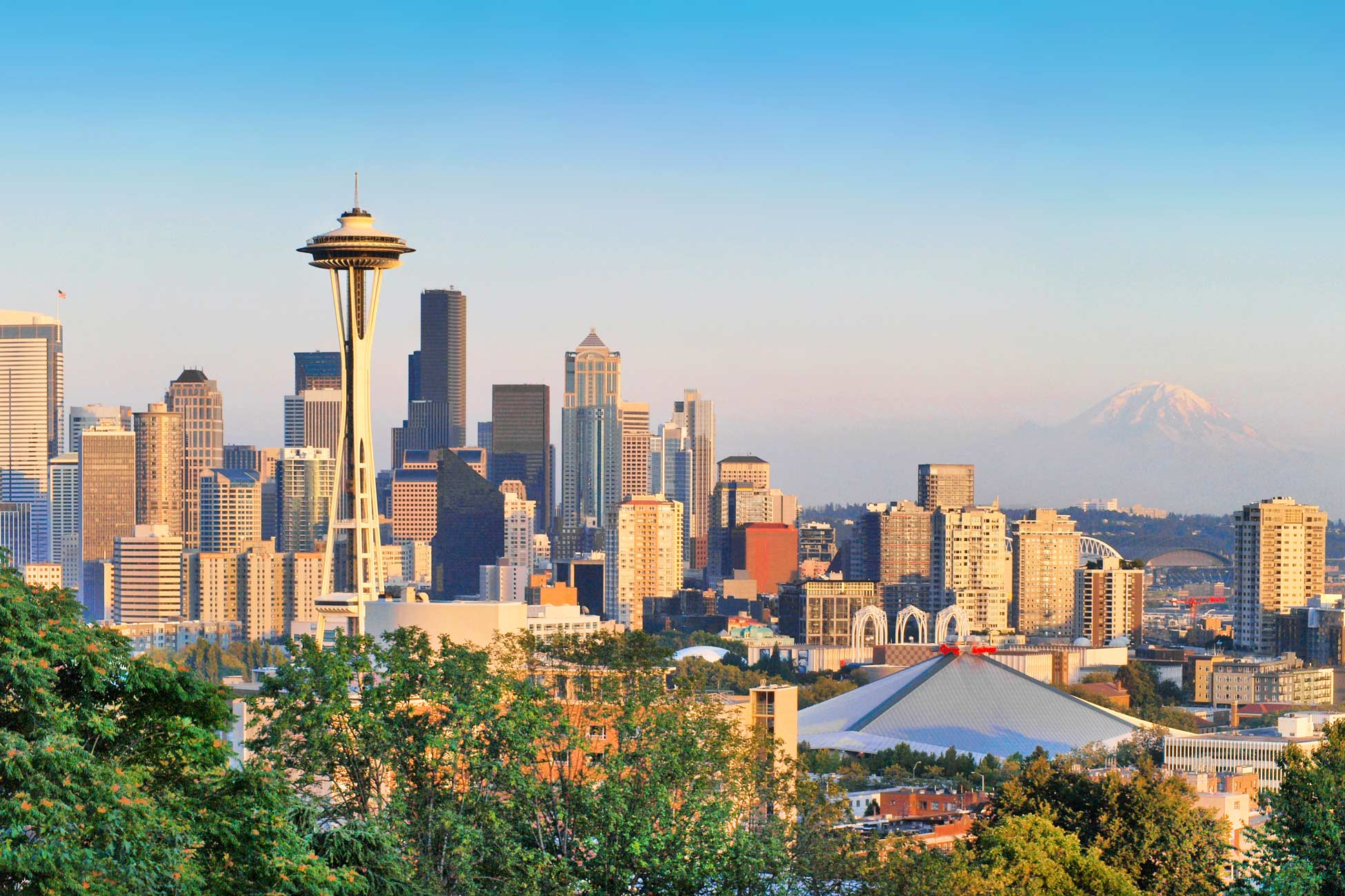 A scenic view of Seattle's skyline