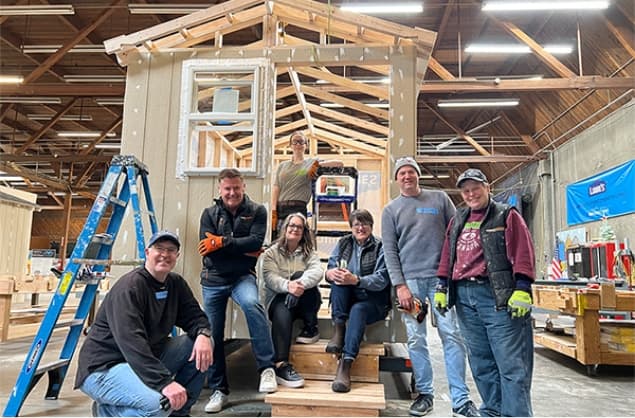 Group of people participating in a hands-on activity