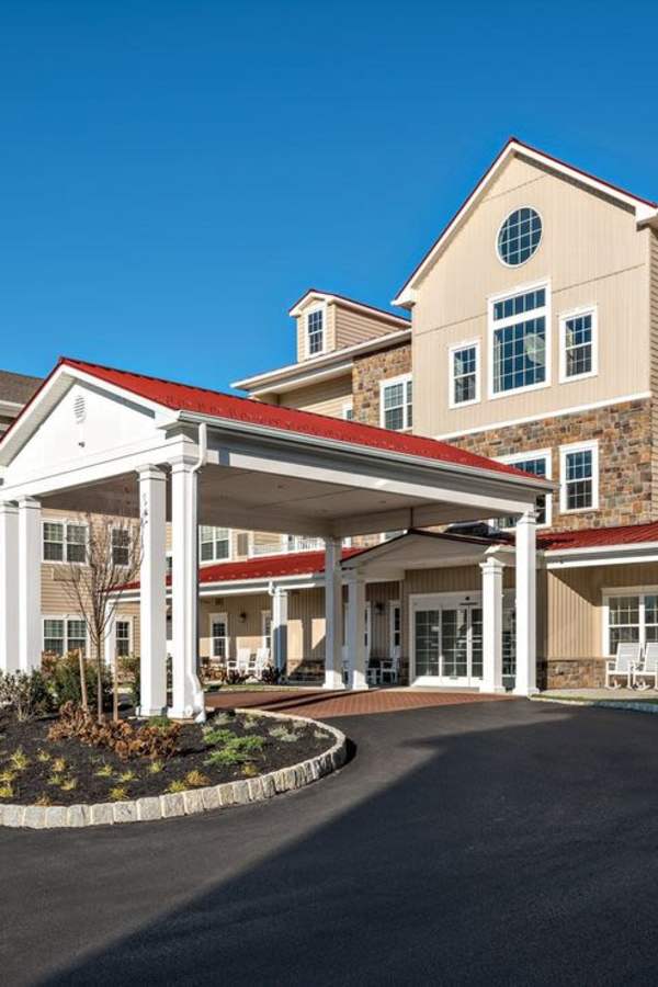 Exterior view of Merrill Gardens at West Chester entrance