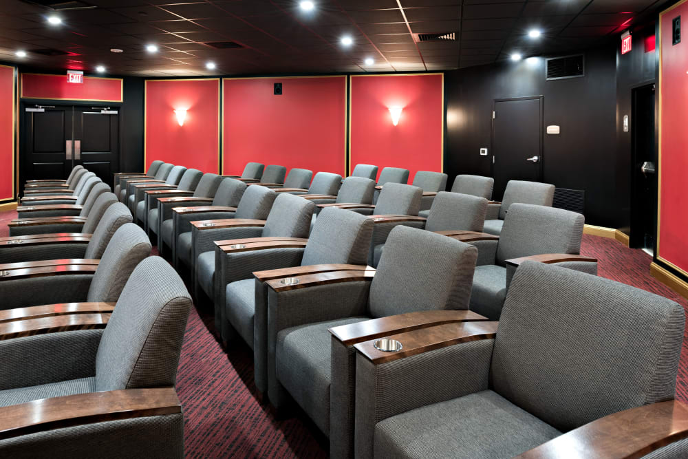 Interior view of a theater-style seating area