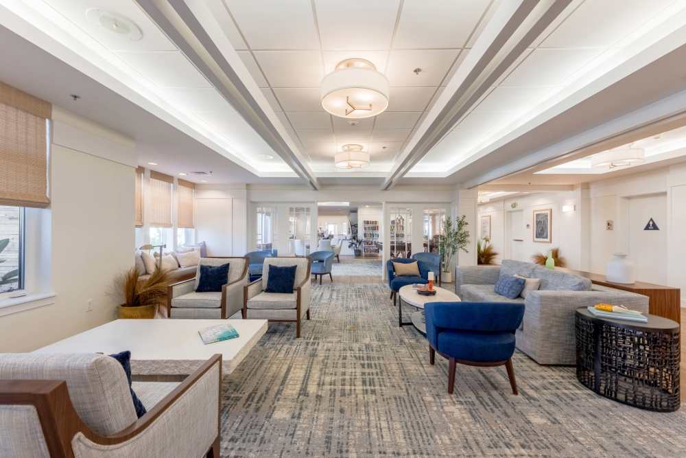 Bright common area with comfortable seating
