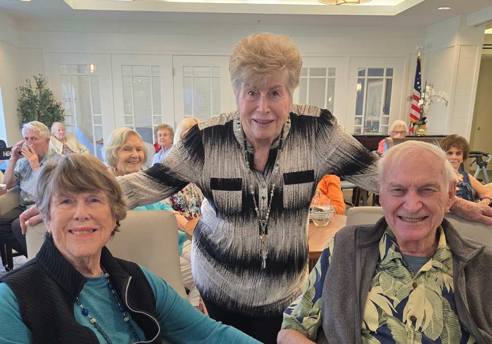 Residents enjoying an activity in a common area