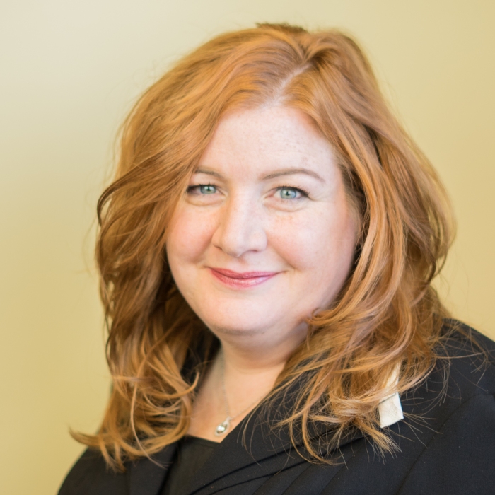 Smiling woman in a professional setting