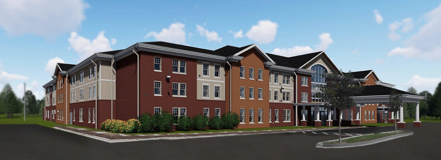 Exterior view of a senior living facility