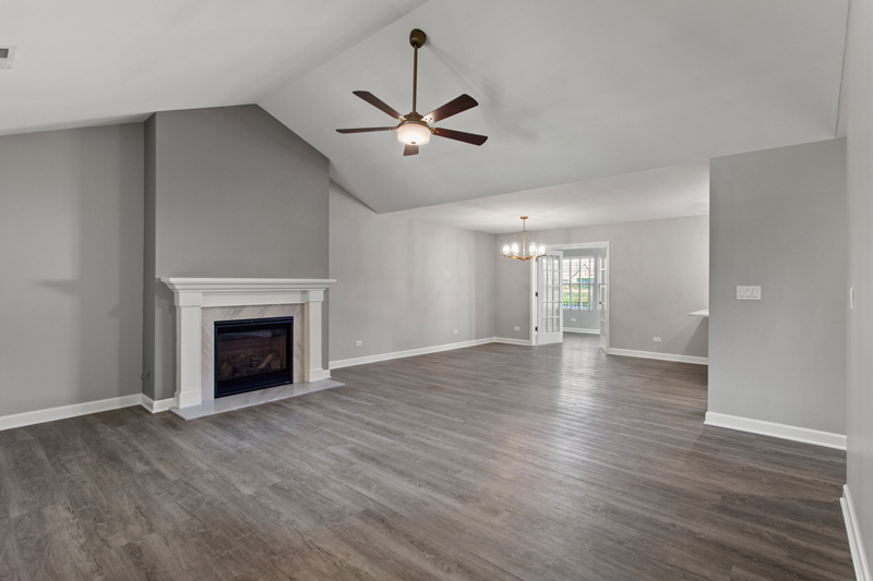Bright interior view of a spacious living area