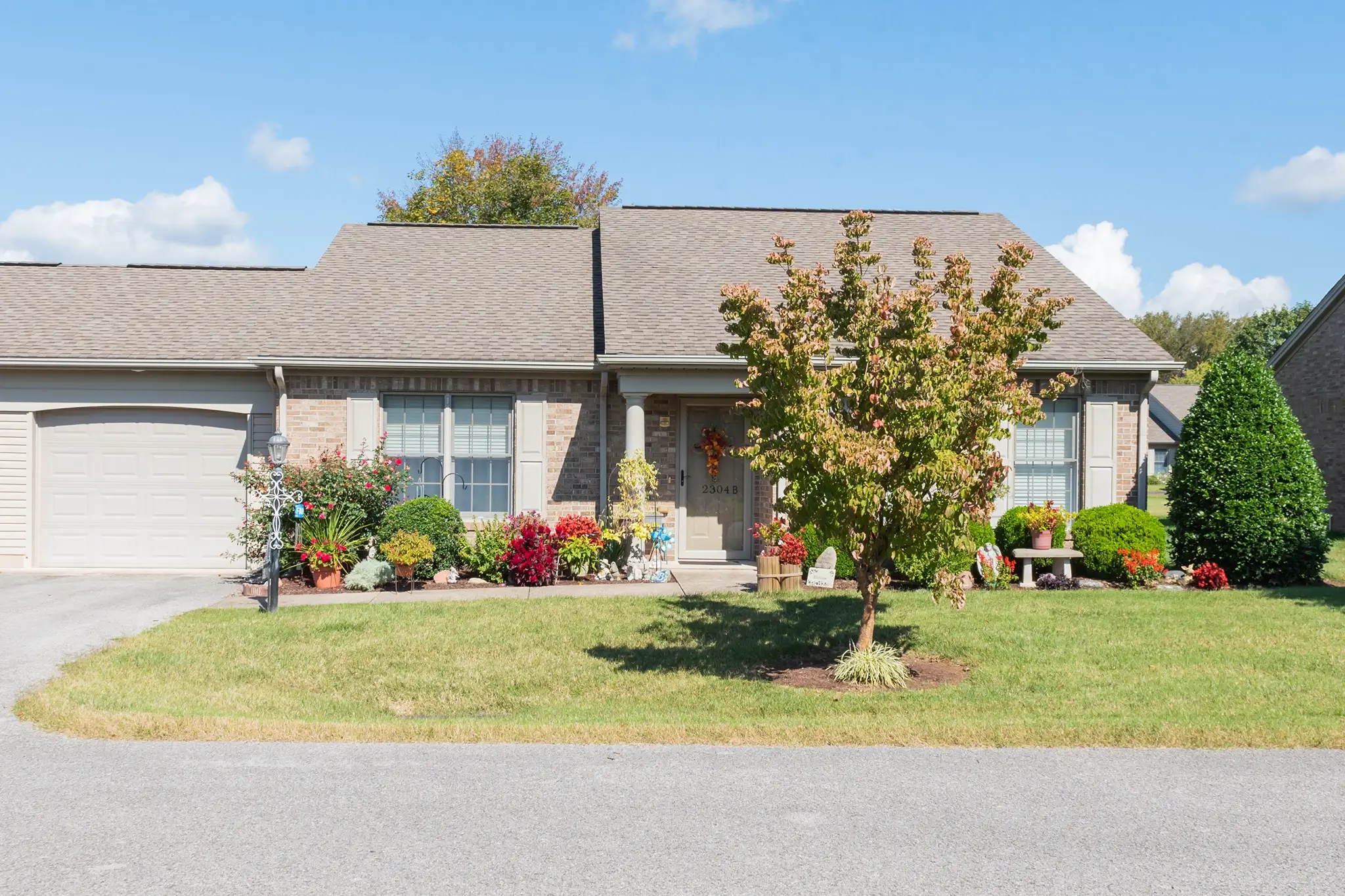 Exterior view of a residential building with landscaping