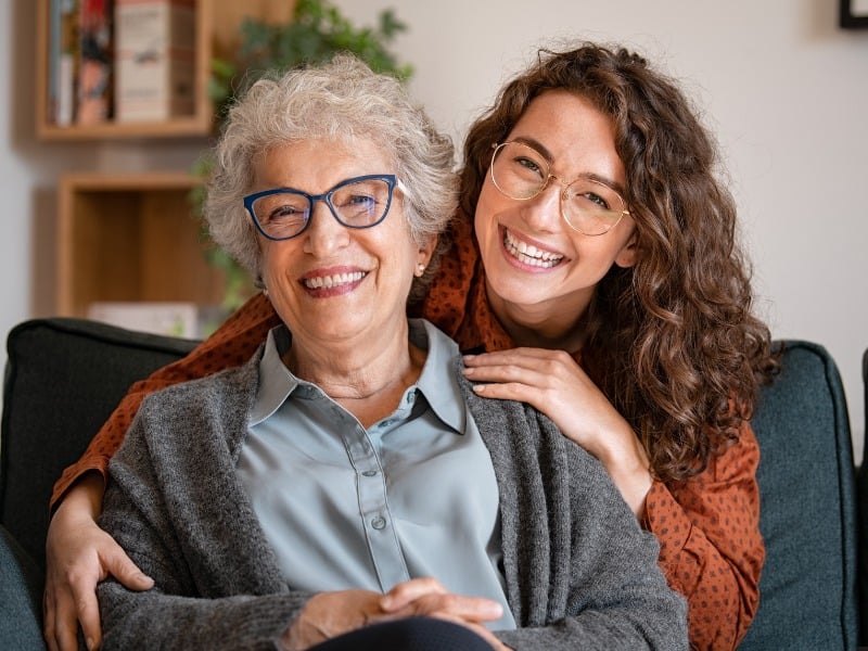 Residents enjoying time together in a cozy common area