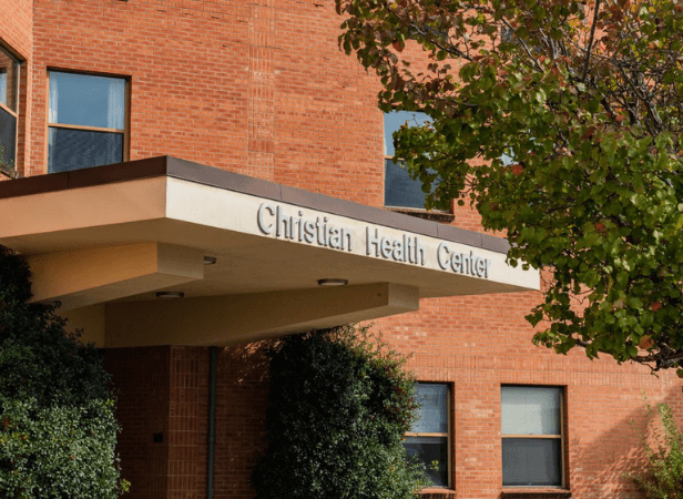 Facade of Christian Health Center with entrance