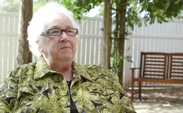 A senior resident enjoying the outdoors
