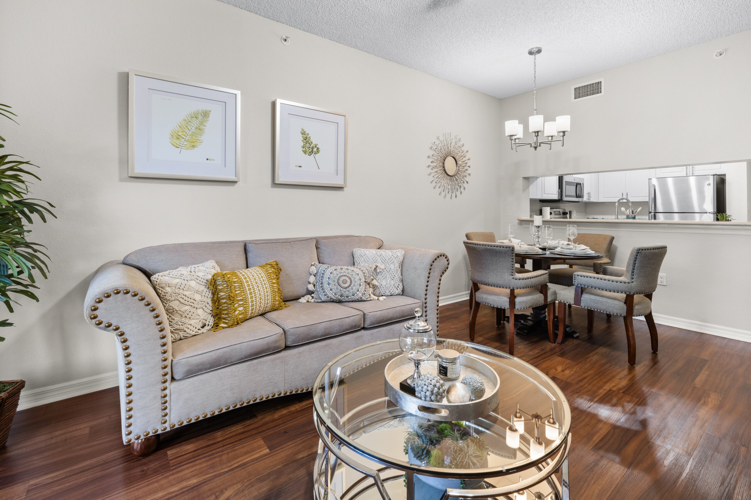 Cozy living room with comfortable seating and decor