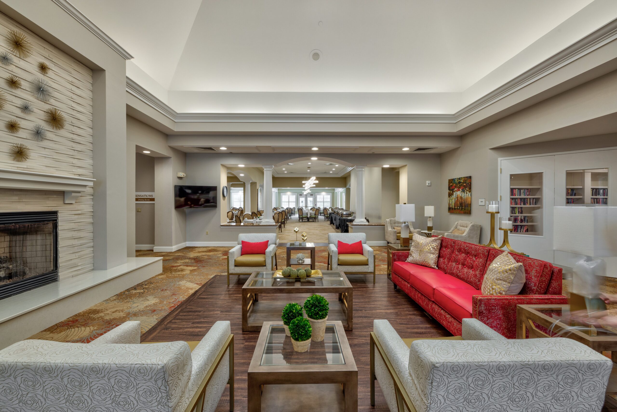 A comfortable lounge area in the facility