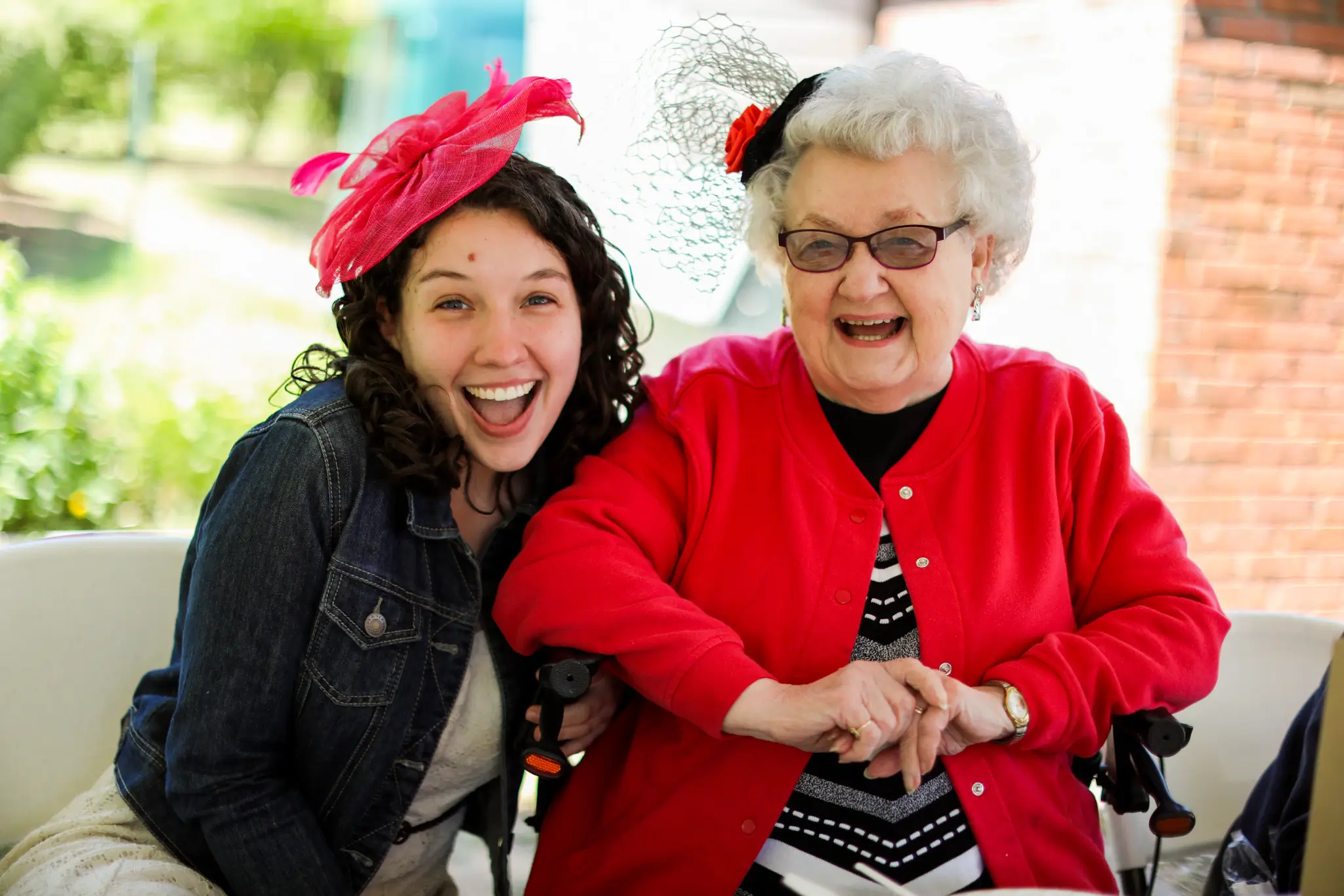Residents enjoying a cheerful moment together