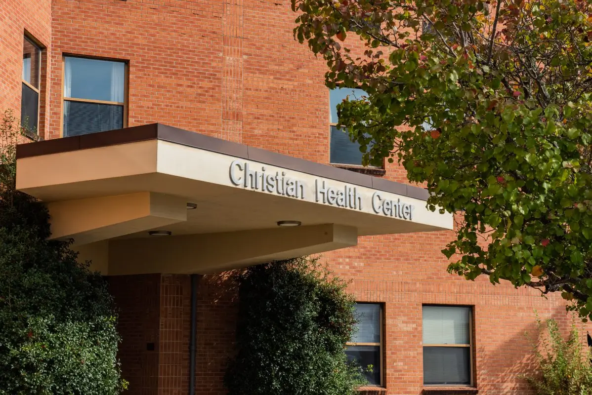 Exterior view of Christian Health Center building entrance