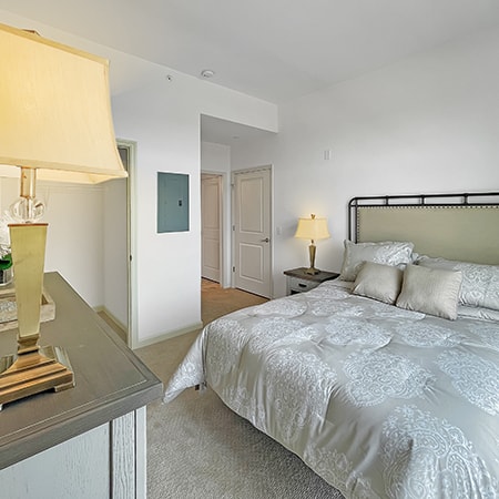 Cozy bedroom in a senior living facility