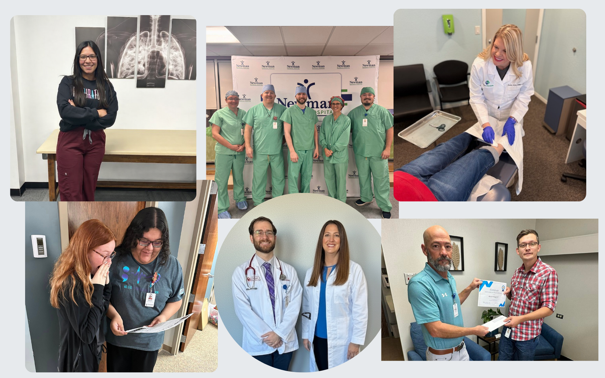 Staff and residents engaged in various activities.