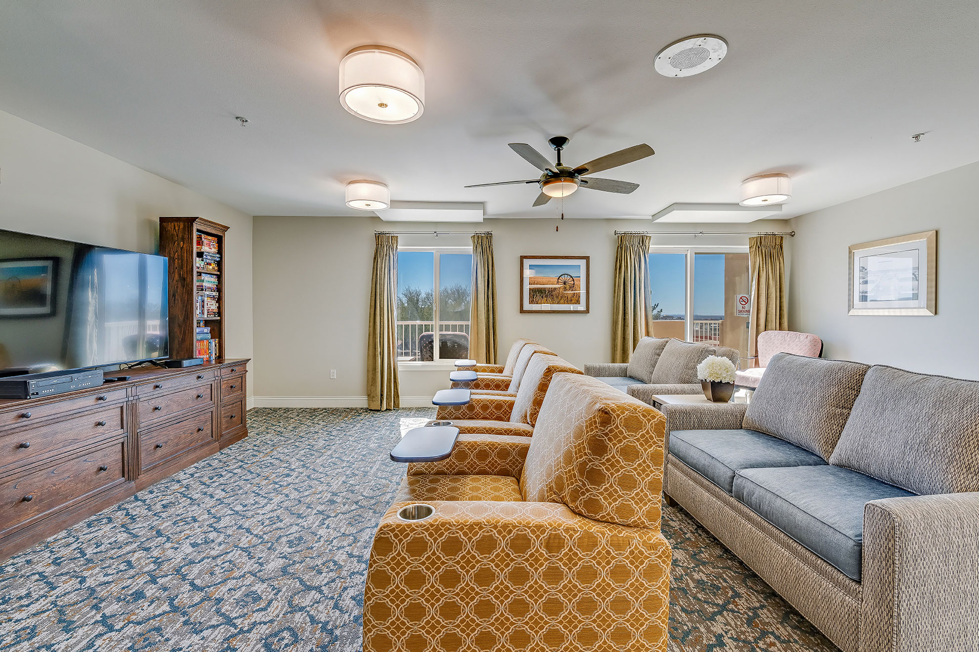 Shared living room with comfortable seating