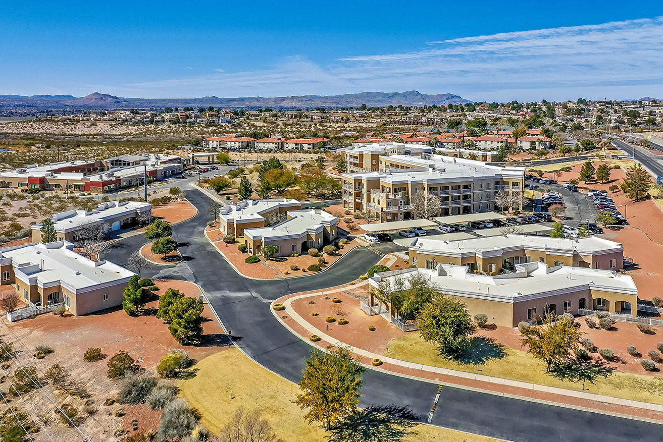 Aerial view of Solstice Senior Living at Las Cruces