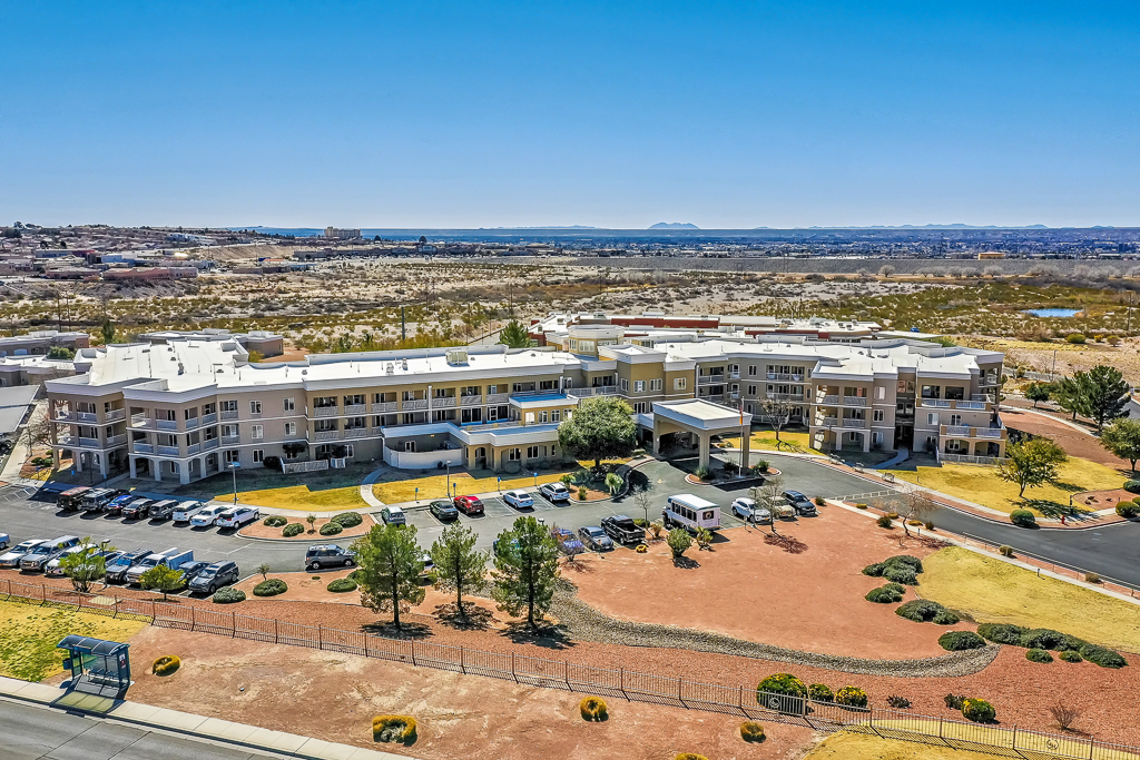 Aerial view of Solstice Senior Living at Las Cruces.