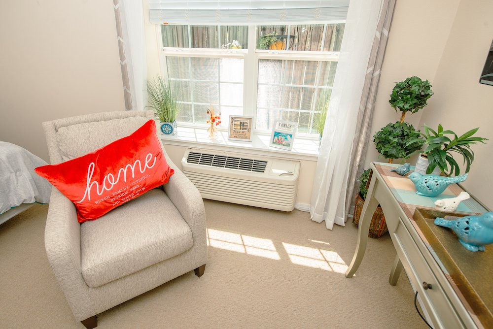 Cozy personal space with decorative elements.