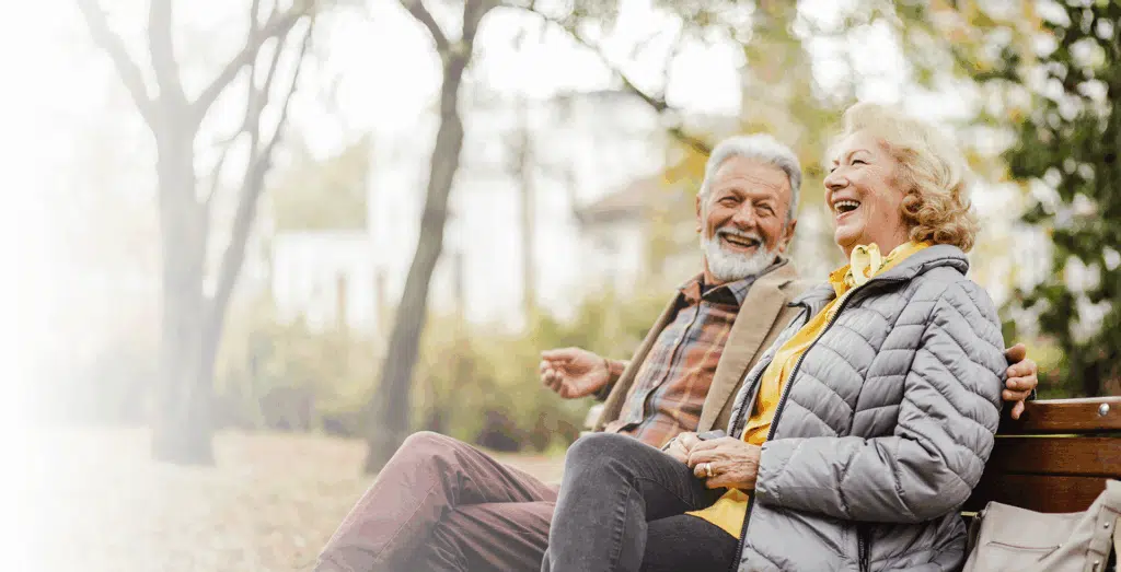Senior couple enjoying time outdoors together