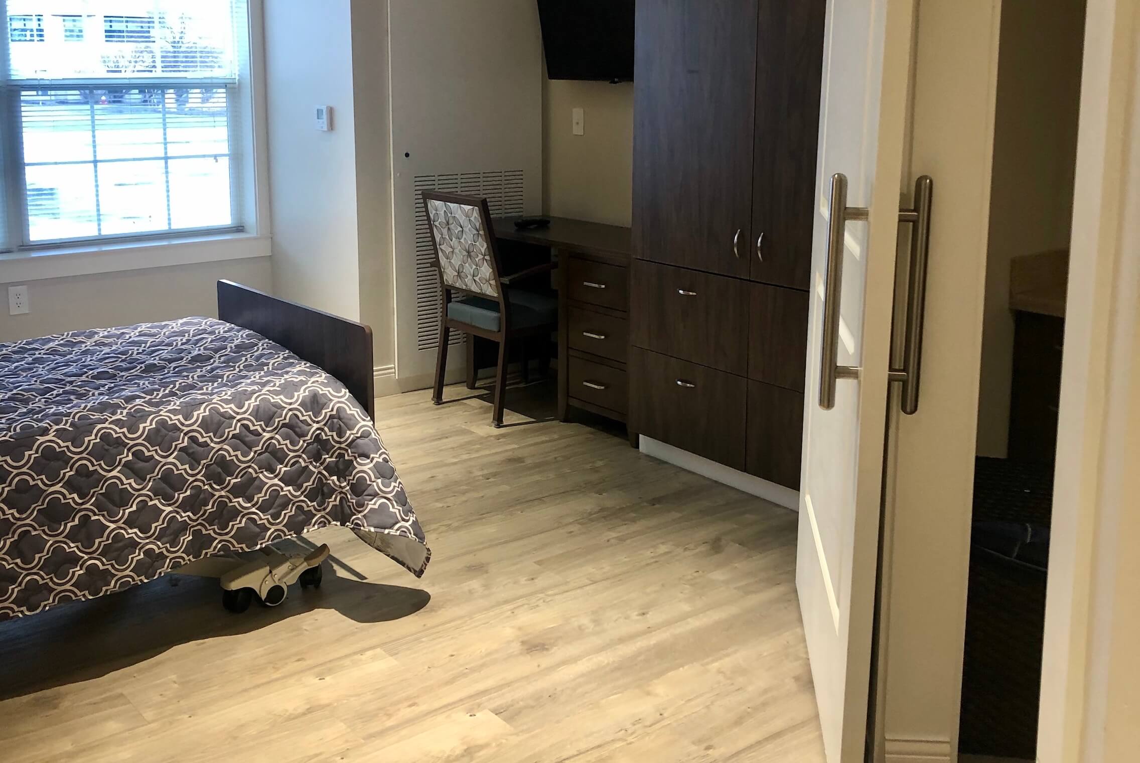 Private resident room with modern furnishings