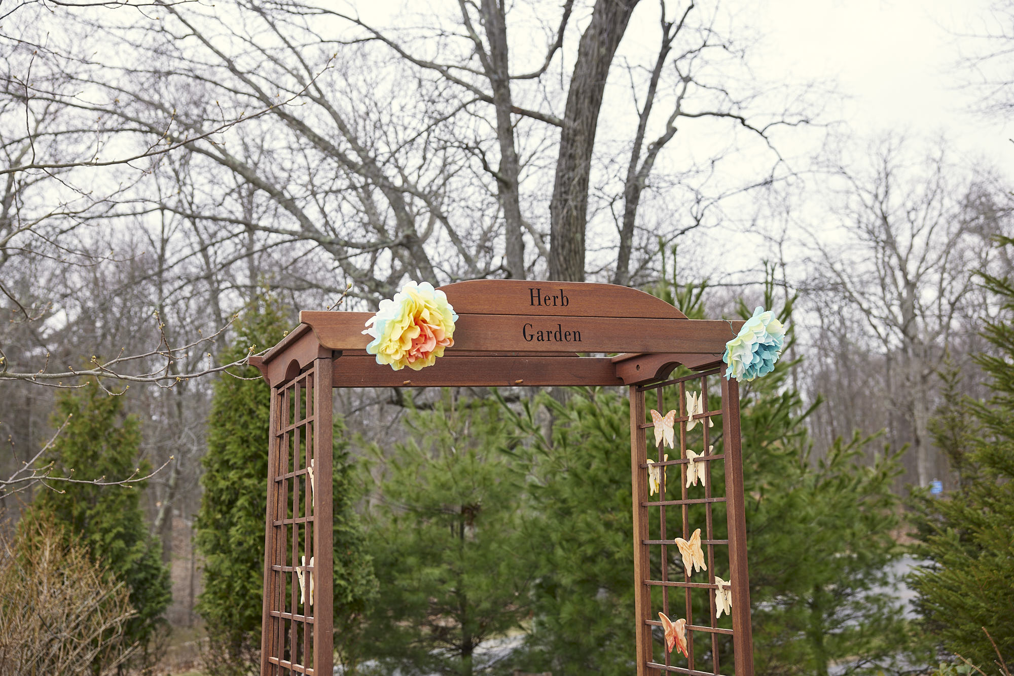Decorative entrance to an herb garden.