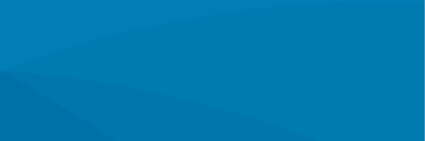 Solid blue background with curves.