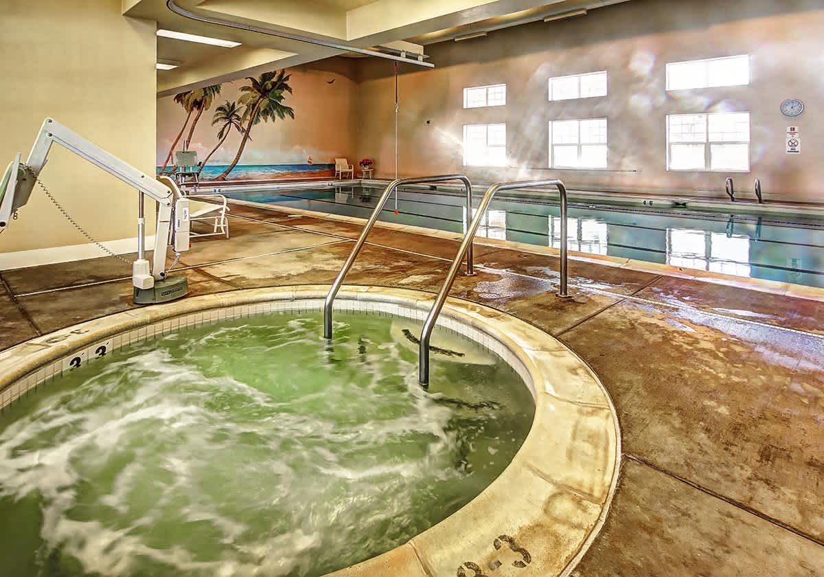 Indoor pool and whirlpool area