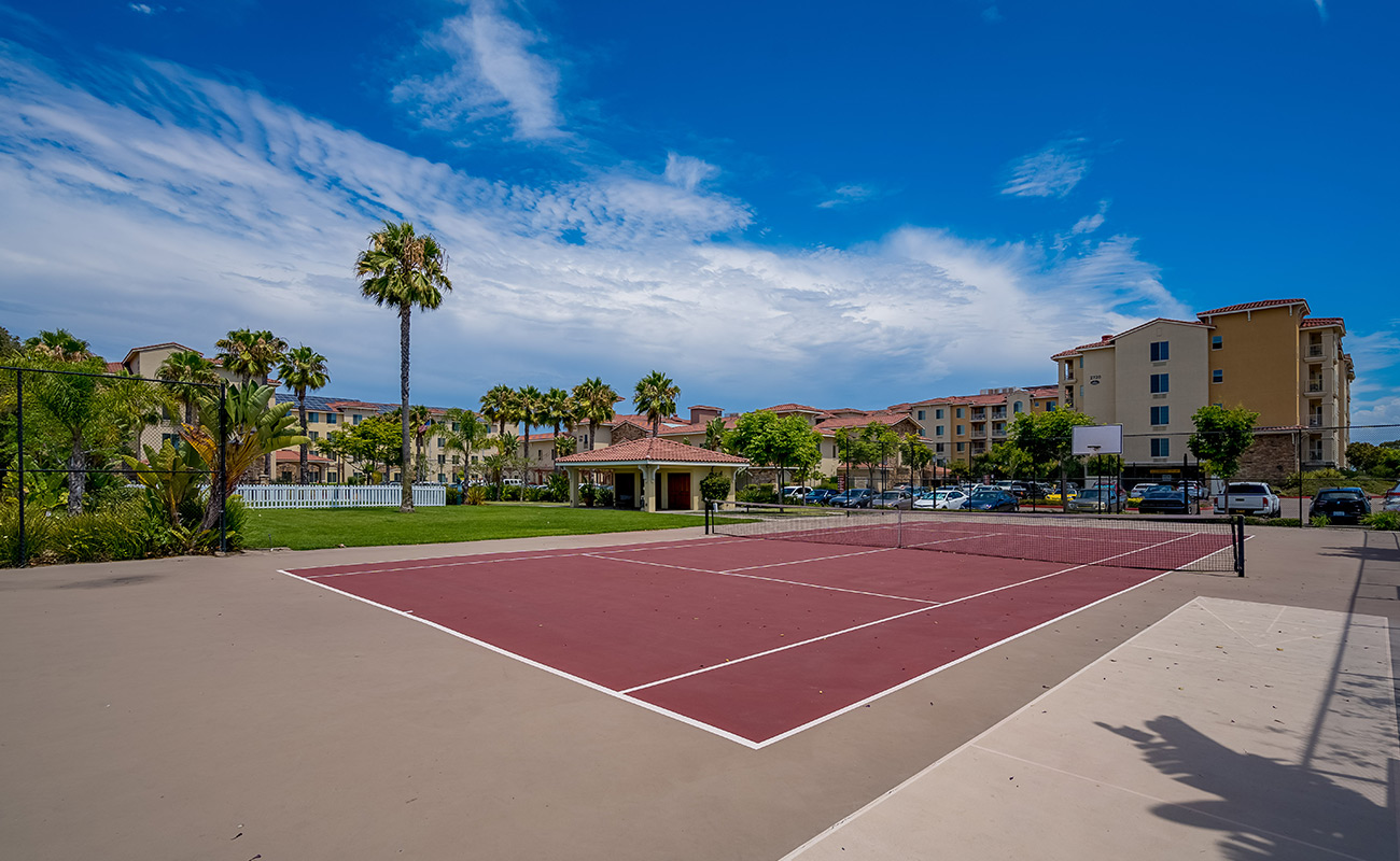 Outdoor sports court at the facility